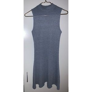 Forever 21 Blue ribbed turtleneck dress